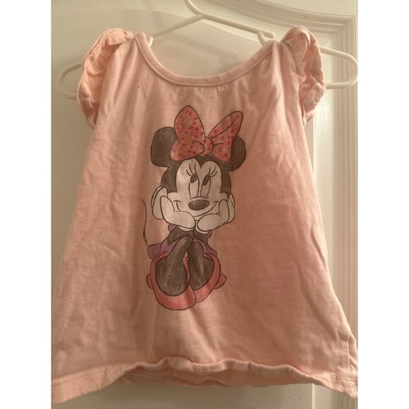 Disney Junior Minnie Mouse Pink Toddler Shirt 2T 100% Cotton Made In India - Picture 1 of 5